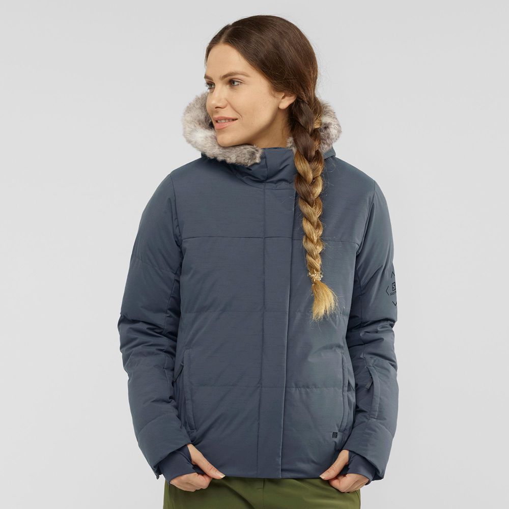 Salomon SNUGGLY WARM W Chaqueta Esqui Mujer - Gris - Colombia (32196-DWPT)